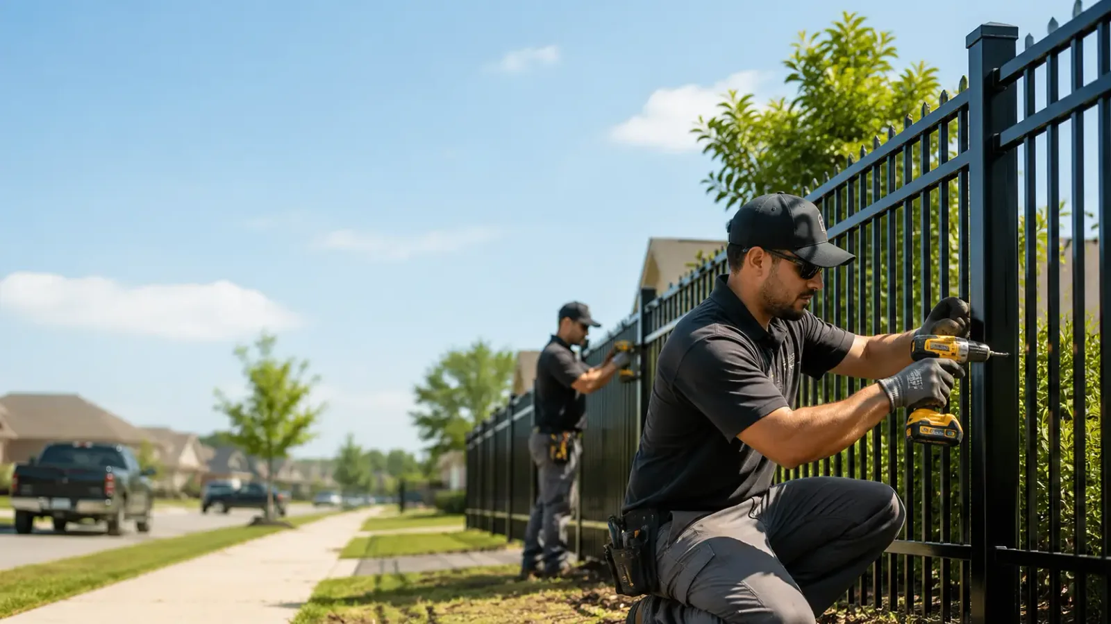 Metal Fence Installation in Hamshire, TX